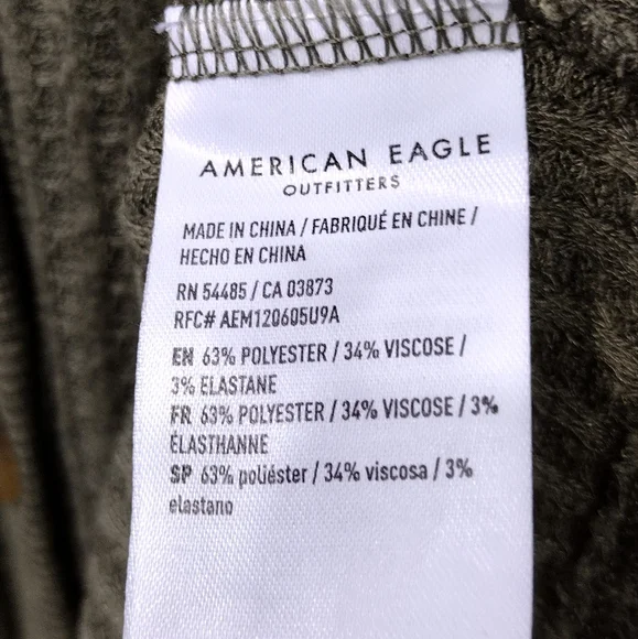 NWOT American Eagle Knitted Button Front Dress Cardigan Women's S Green Boho - Picture 8 of 9